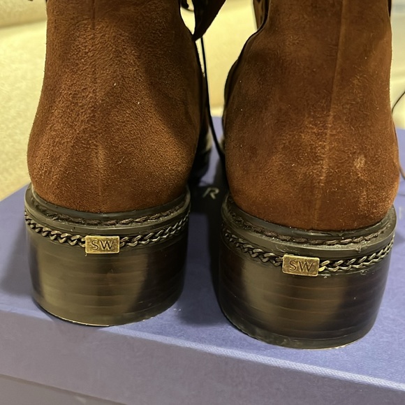 Stuart Weitzman SZ10 walnut suede bootie excellent condition - Picture 13 of 14